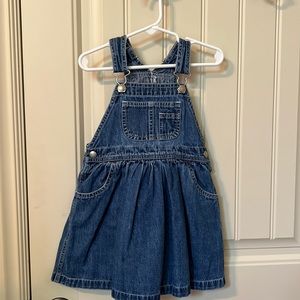 Baby Gap denim overall dress.